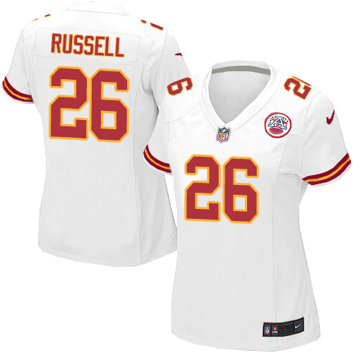 Women's Elite KeiVarae Russell Nike Jersey White Road - #26 NFL Kansas City Chiefs